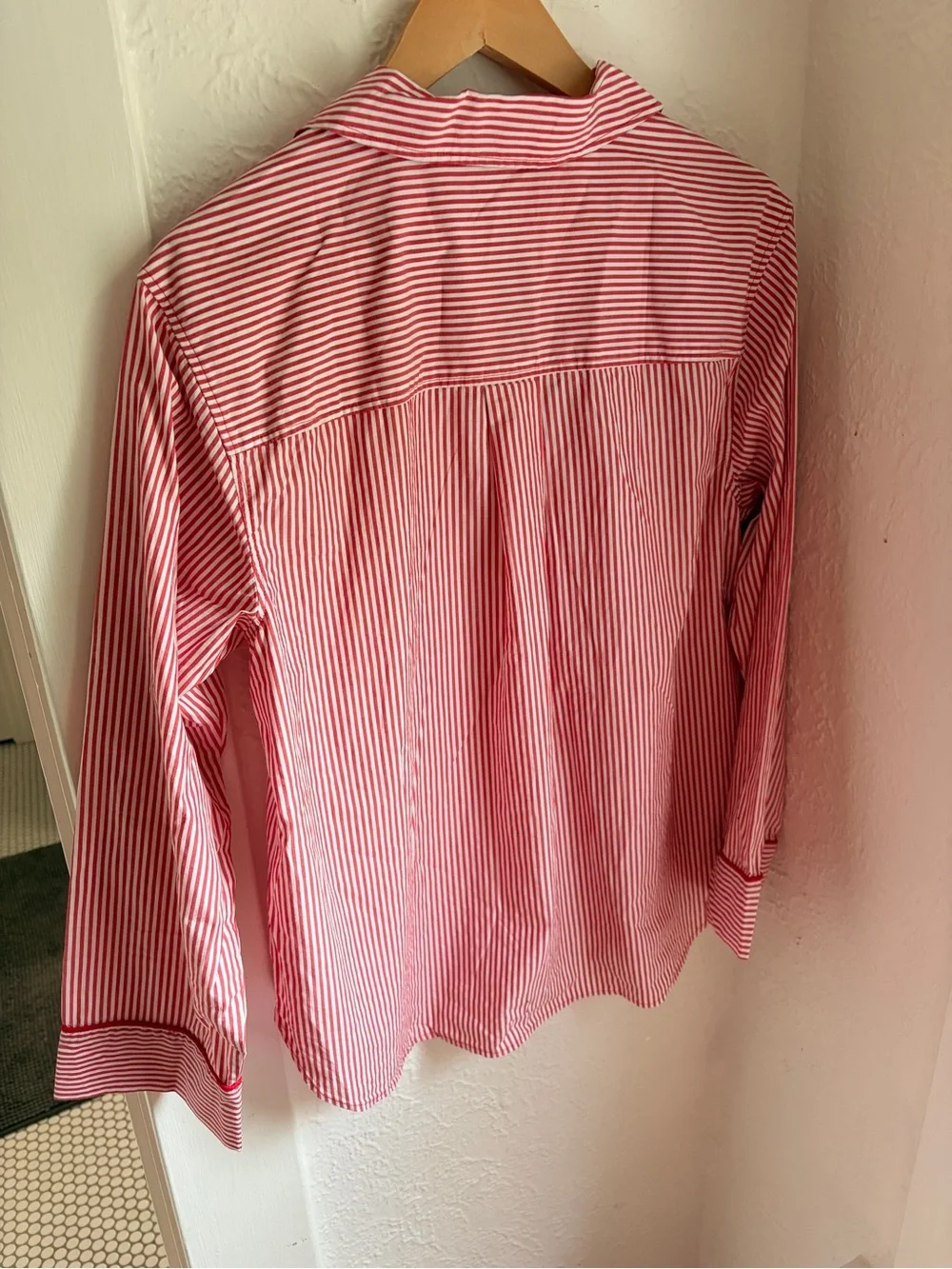J. Crew Red and White Striped Pajama Set size Small NWT